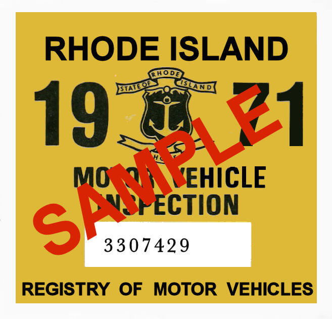 (image for) 1971 Rhode Island Inspection Sticker
